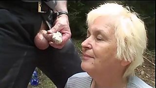 fat outdoor granny sex