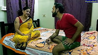 indian brother and sister with mom teach
