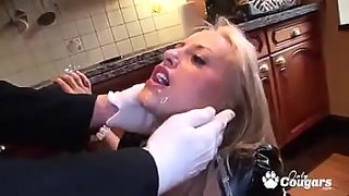 old milf cum on her face