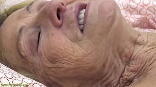 granny gets double fucked