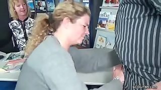 blond sexy milf in the office