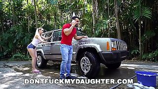 dad fucks daughter and mom