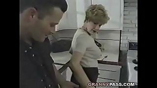 fuck son sex with her mom in kitchen